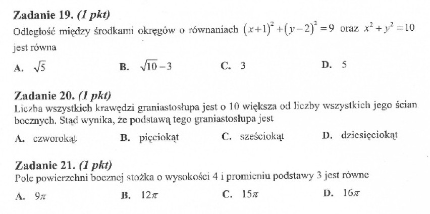 MATURA 2013 MATEMATYKA