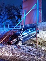 Powrót zimy w Pomorskiem. Jedna osoba ranna w wypadku na DK nr 55 w Gardei