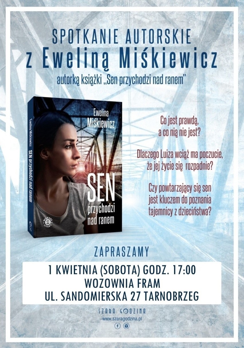 Tarnobrzeg. Spotkanie z pisarką Eweliną Miśkiewicz w Wozowni. Przyjdź po autograf, posłuchaj fragmentów książki 