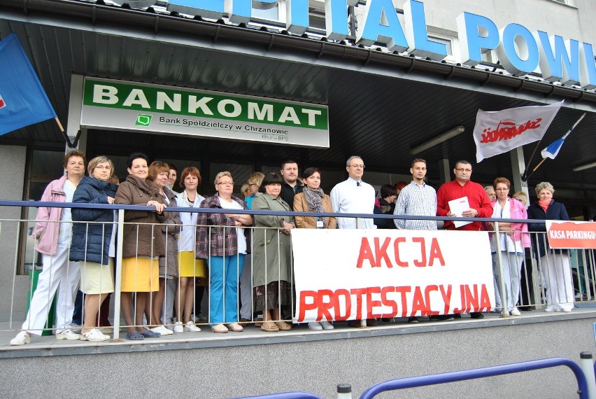 Chrzanów. Szpital rozpoczął protest [ZDJĘCIA]