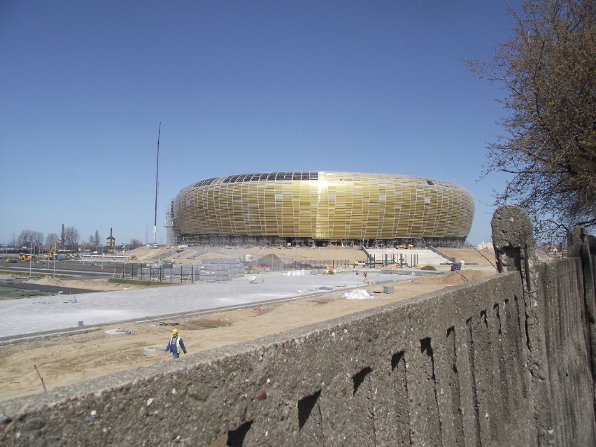 Budowa na ukończeniu.  Baltic-Arena.Fot.Edmund Gończ