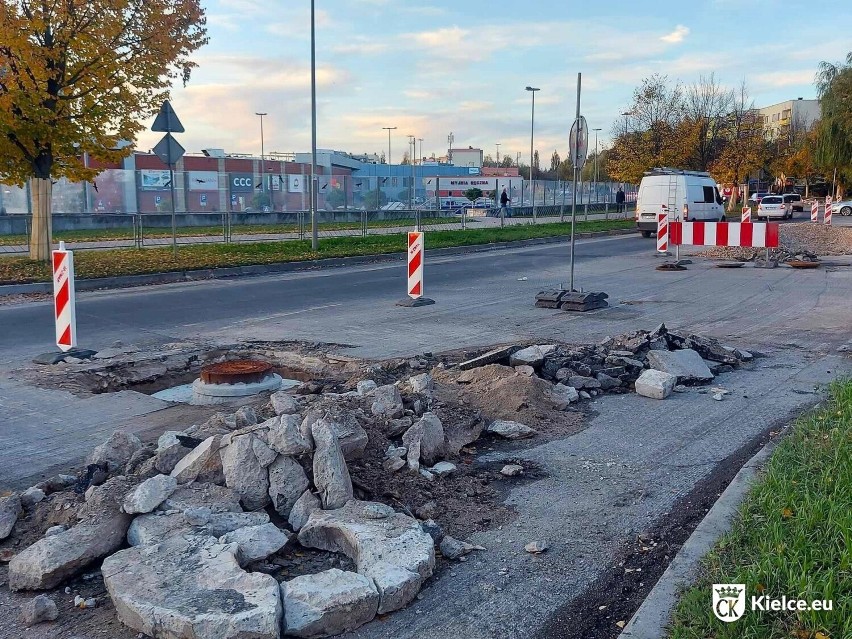 Przedłuży się remont nawierzchni ulicy Massalskiego w Kielcach. Zobacz zdjęcia