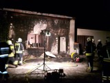 Pożar obiektu gospodarczego w Lotyniu koło Jastrowia