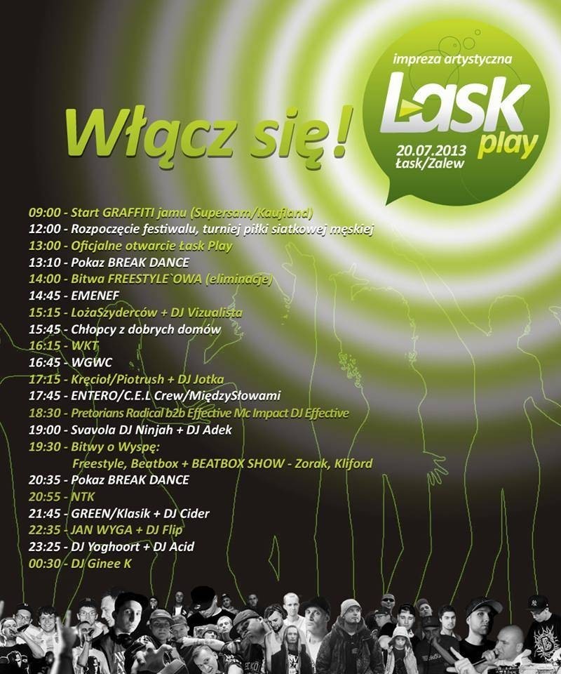 Łask Play: Rap, hip-hop i drum and bass oraz graffiti