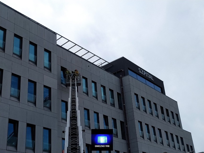 Szpital Gniezno. Ćwiczenia ewakuacyjne na wypadek zagrożenia pożarowego