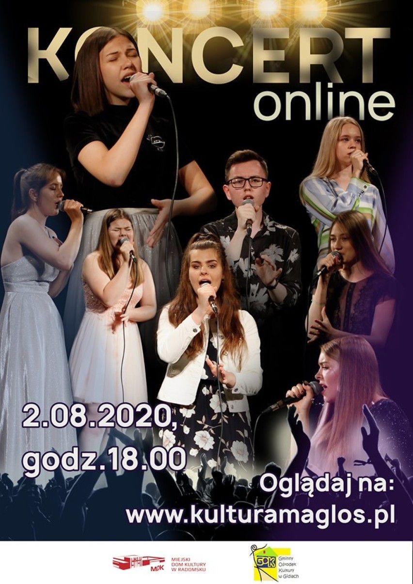 MDK w Radomsku zaprasza na kolejny koncert online - popisowe wykonania Studia Wokalnego GOK w Gidlach