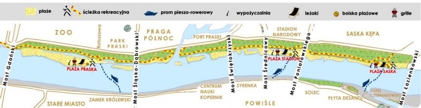 Rowerem na nową plażę nad Wisłą