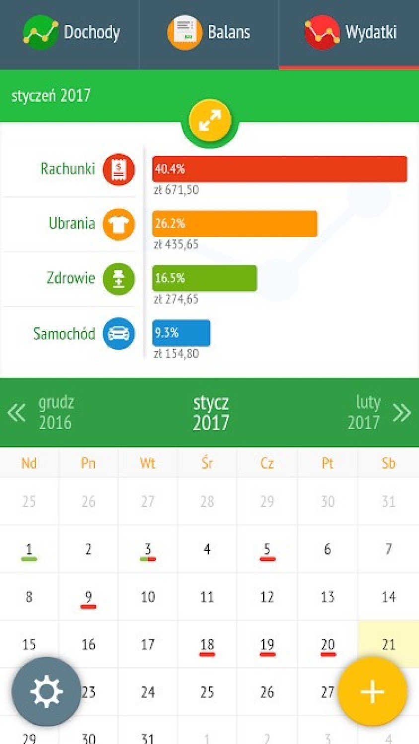 Menedżer wydatków 
Monitoruj swoje wydatki i dochody....