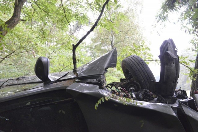 Wypadek na drodze Teklimyśl - Krzemieniewo. Samochód dachował na zakręcie