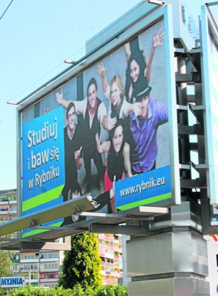 Na billboardach promowane są imprezy w Rybniku