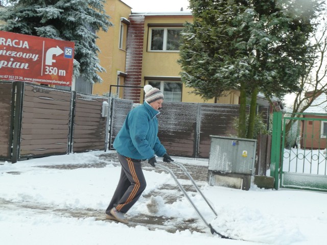 Wichura i śnieżyca w Pile