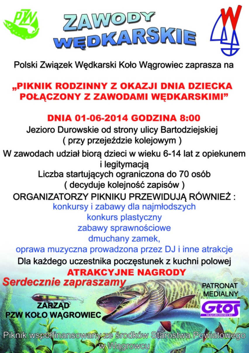 Polski Związek Wędkarski Koło Wągrowiec zaprasza na "Piknik...