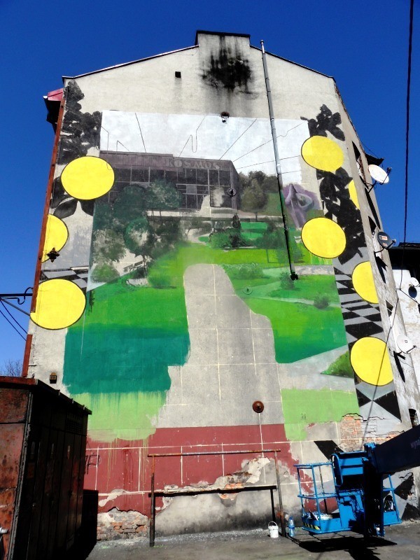 Mural powstający przy ul. Anioła w Załęzu