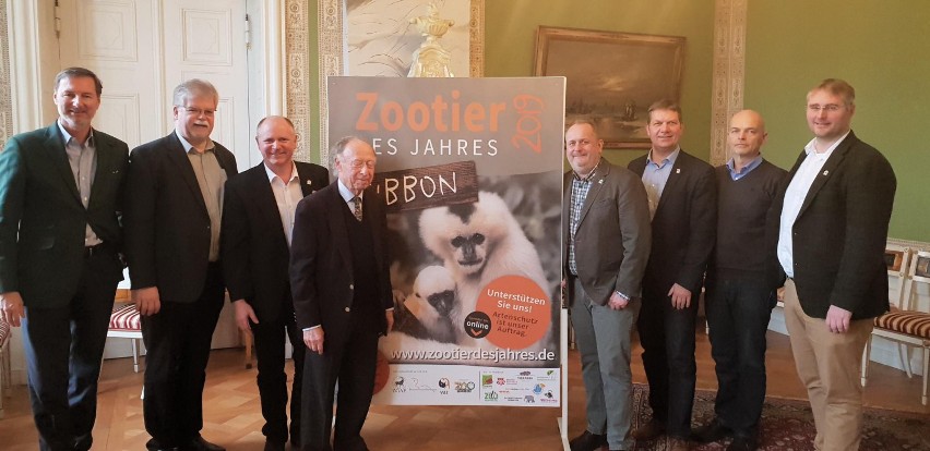 Dyrektor Naszego Zoo Goerlitz-Zgorzelec Dr Sven Hammer podczas inauguracji projektu Zwuierzę Roku 2019