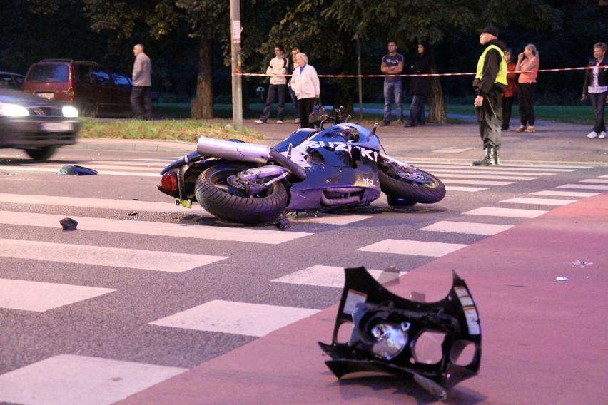 Wrocław: Śmierć motocyklisty na ul. Popowickiej (ZDJĘCIA)
