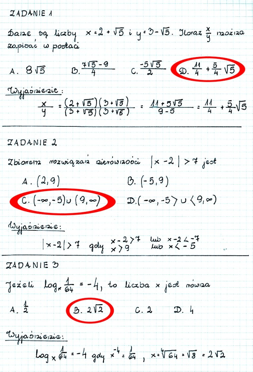 Matura 2014: test z matematyki na poziomie podstawowym