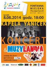 Koncert przy fontannie w Zawierciu