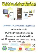 Orzesze: Zbiórka elektrośmieci w Zespole Szkół im. Poległych na Paternioku