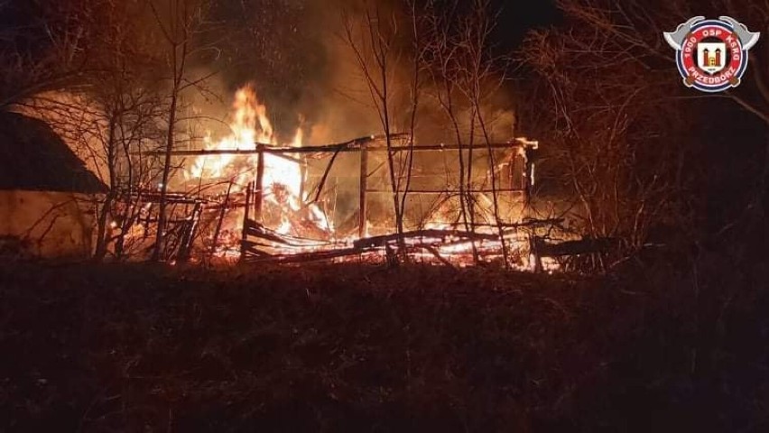 Gmina Masłowice. Pożar stodoły w Kawęczynie. Przyczyną podpalenie