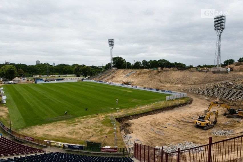 Nowy stadion w Szczecinie. Jak idą prace? Zobaczcie nowe ZDJĘCIA z placu budowy