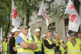 Protest górników JSW w Warszawie. Żądają dymisji ministra energii