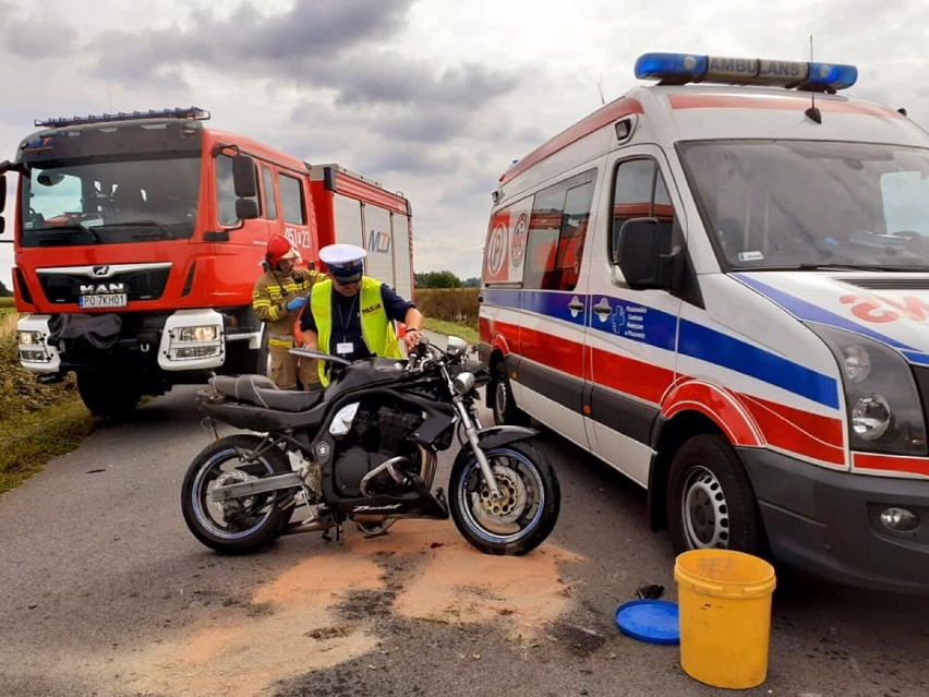 Motocyklista z ciężkimi obrażeniami trafił do szpitala