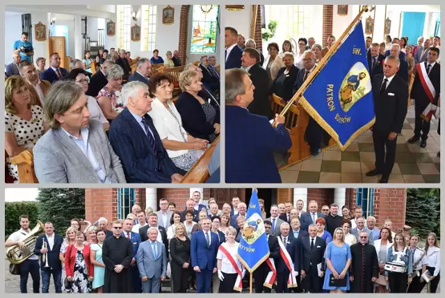 Poświęcenie i przekazanie sztandaru sołtysom gminy Lipno, kościół parafialny w Brzeźnie, gm. Lipno.