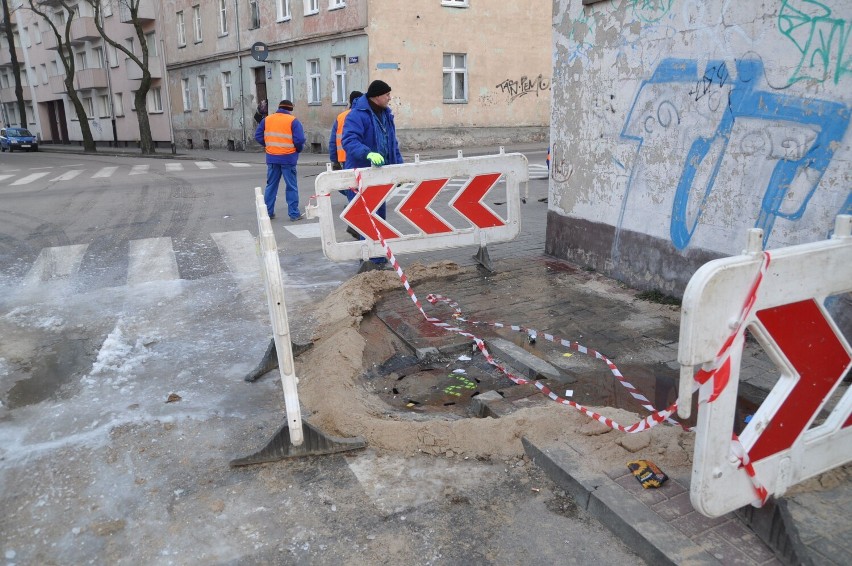 Awaria wodociągów na ulicy Rzemieślniczej w Szczecinku