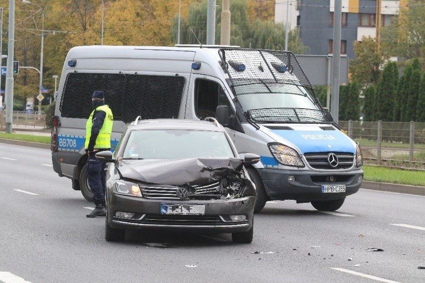 Wypadek na Legnickiej we Wrocławiu 23.10.2020