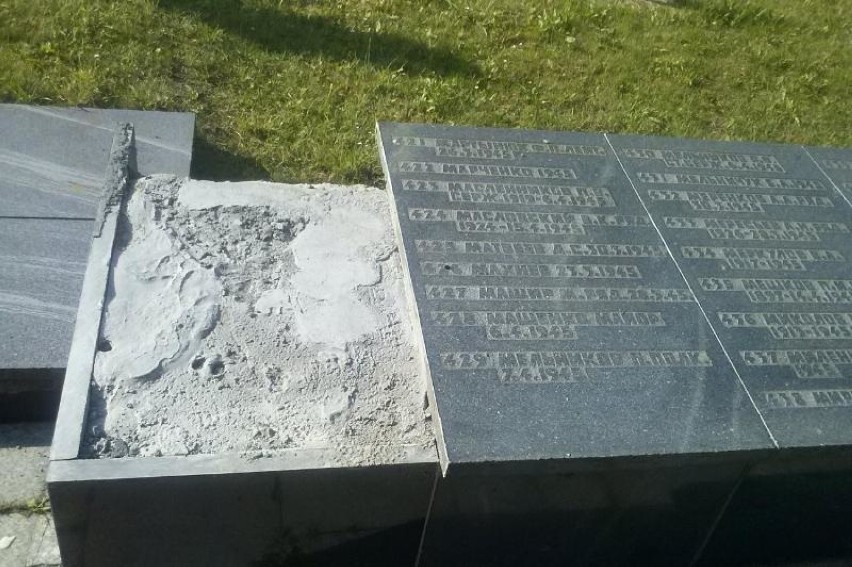 Zdewastowano nagrobek na Cmentarzu Żołnierzy Radzieckich [WIDEO, ZDJĘCIA] 