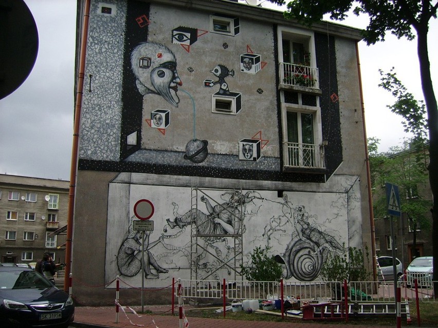 Drugi mural w Dąbrowie Górniczej już prawie gotowy [ZDJĘCIA]