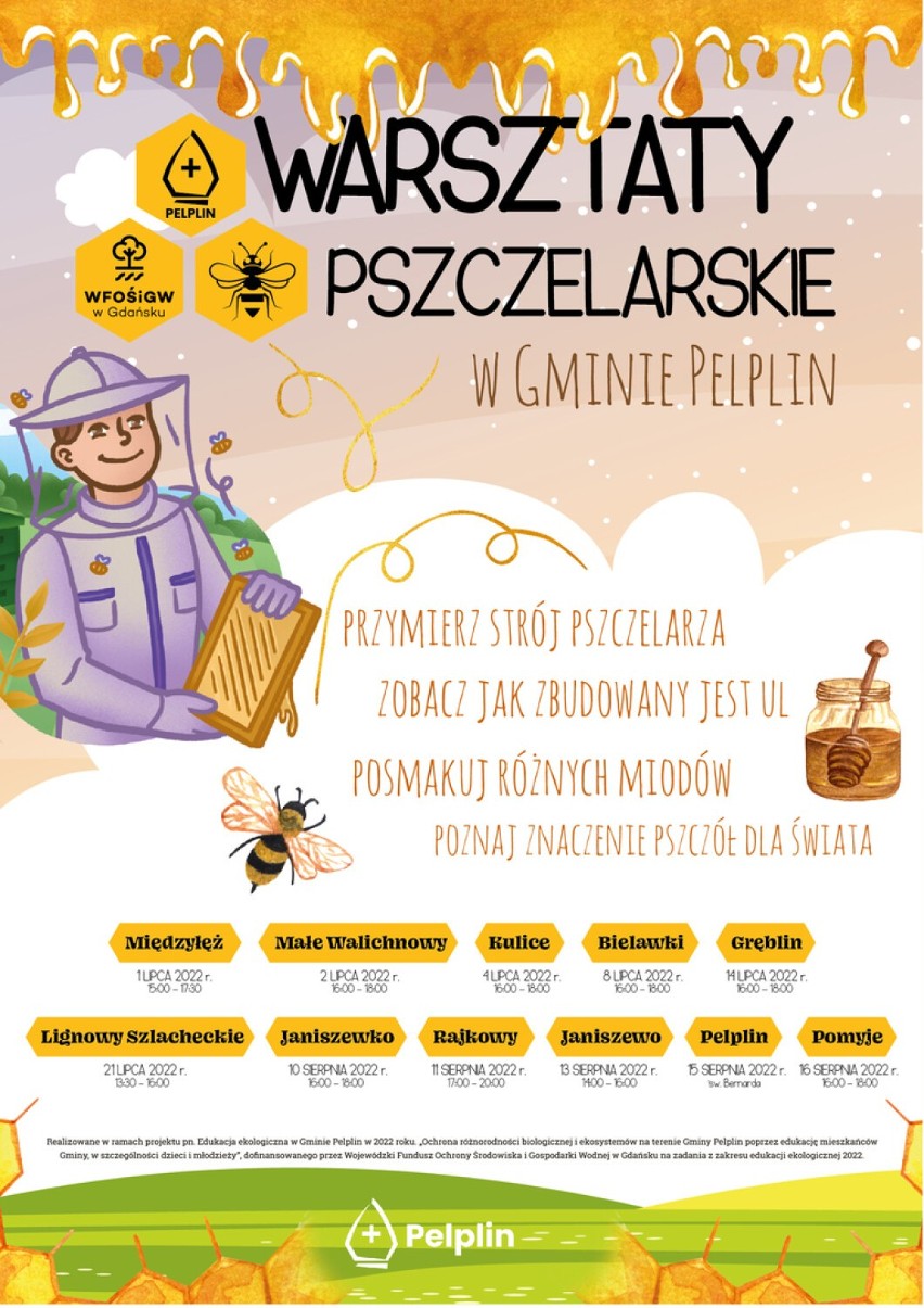 Warsztaty Pszczelarskie w gminie Pelplin     