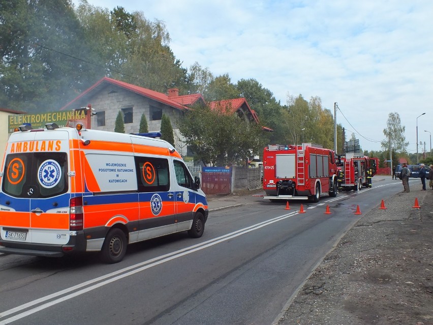 Pożar w Jastrzębiu: ogień wybuchł w warsztacie
