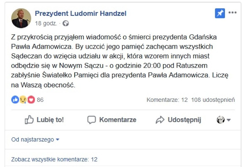 Ludomir Handzel, prezydent Nowego Sącza