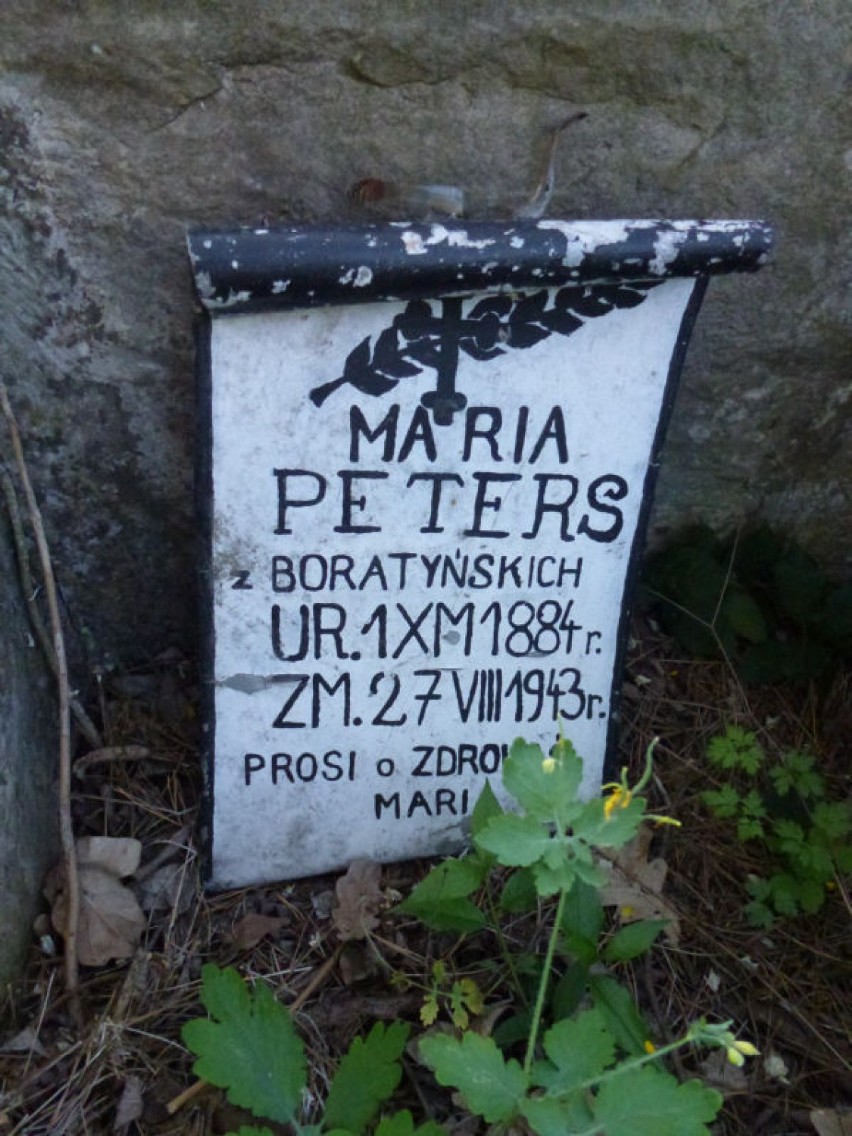 Maria Peters z Boratyńskich  urodzona 1.X.1884 roku, a...