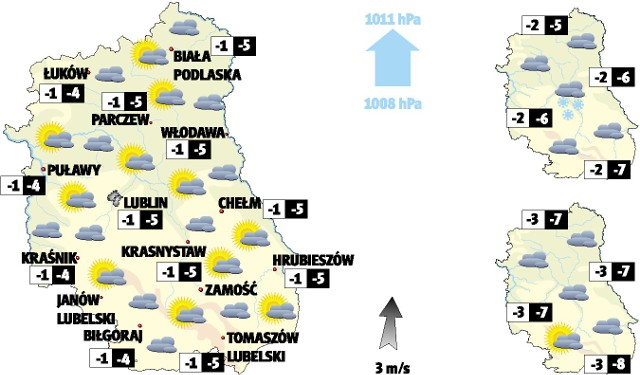 Lubelszczyzna: Pogoda na wtorek 4 grudnia