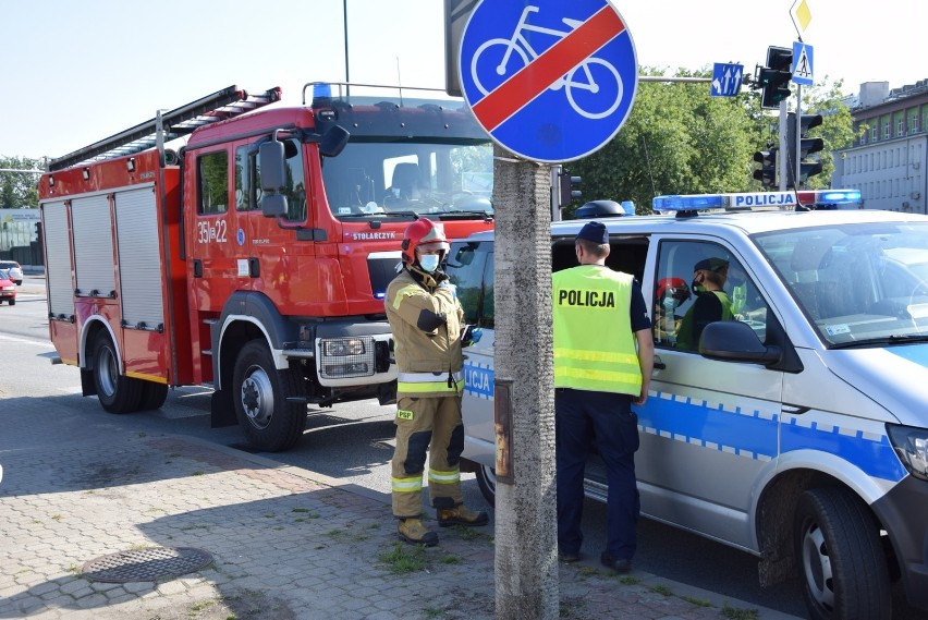 Wypadek na skrzyżowaniu Sobieskiego i Rataja w Skierniewicach [ZDJĘCIA]
