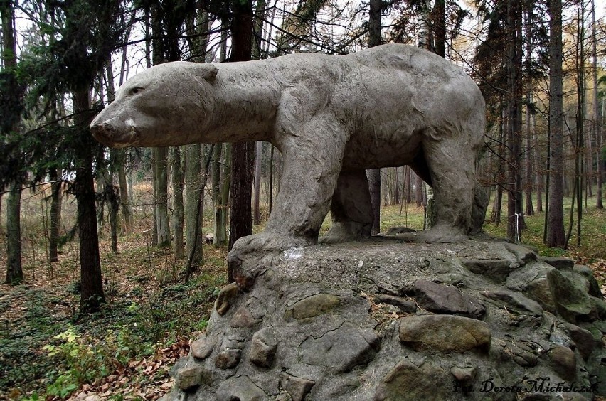 Stojąca na betonowym postumencie betonowa rzeźba niedźwiedzia polarnego jest wyznacznikiem najdalszego zasięgu lądolodu skandynawskiego na Ziemi Kłodzkiej.