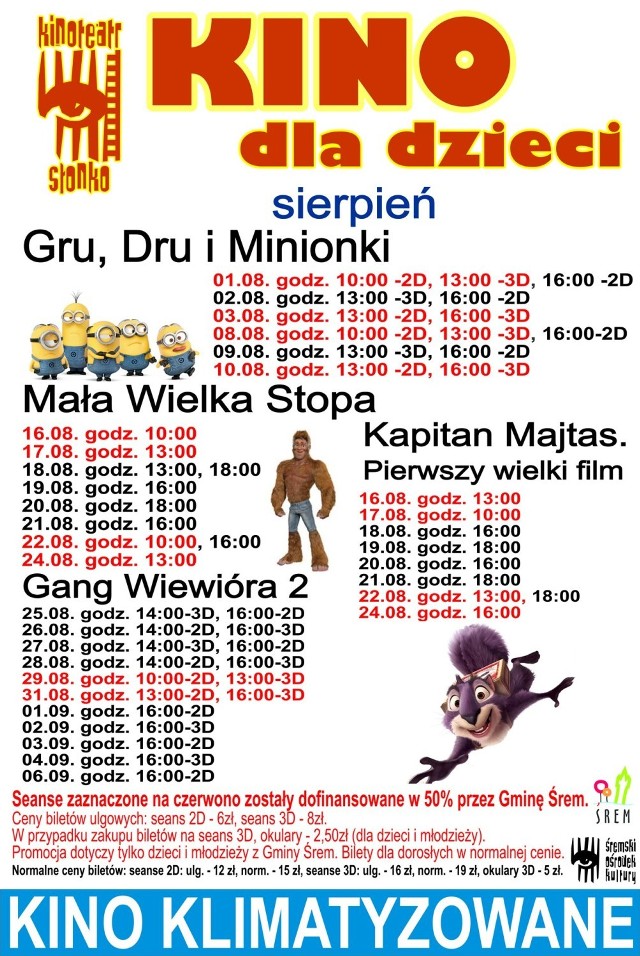 Wakacyjne kino dla dzieci