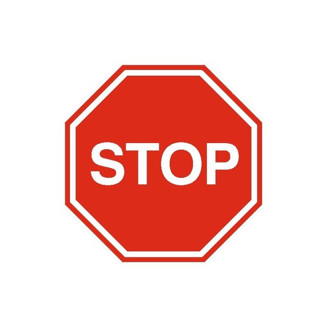 Zlekceważył znak "stop" i wylądował w szpitalu