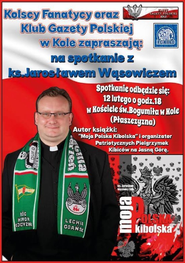 Spotkanie z ks. Jarosławem Wąsowiczem, autorem książki "Moja Polska Kibolska"