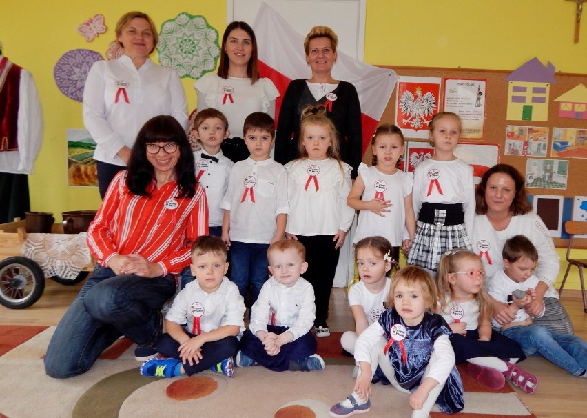 Tak świętowano odzyskanie niepodległości przez Polskę w Przedszkolu nr 4 w Wieluniu ZDJĘCIA