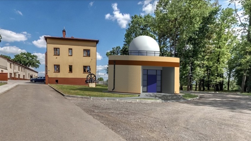 Centrum astrofizyki powstaje w Michalickim Zespole Szkół Ponadpodstawowych w Miejscu Piastowym [WIZUALIZCJE, ZDJĘCIA]