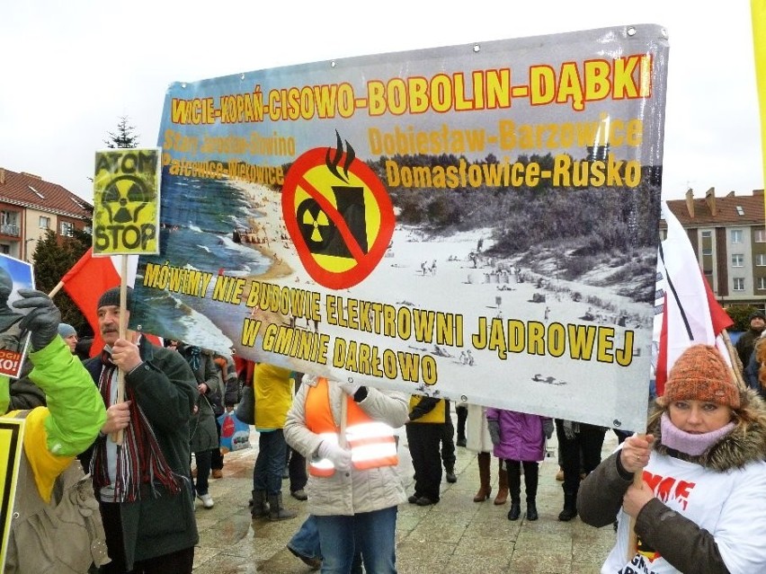 Koszalin atom. Mieszkańcy regionu protestowali przeciw elektrowni atomowej