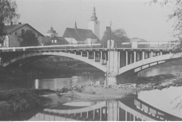 Fragment Nowego Targu; widok na most na Dunajcu, 1918-1930