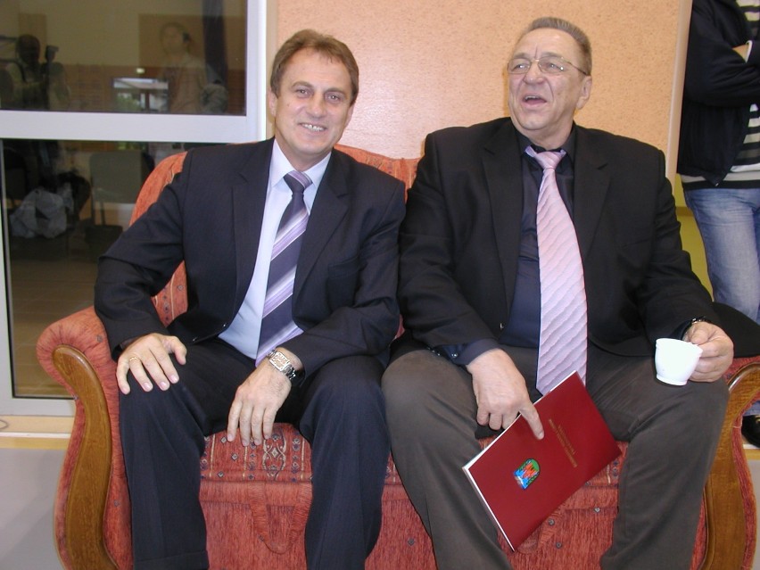 Andrzej Niemczyk (z prawej) oglądał mecze wspólnie z...
