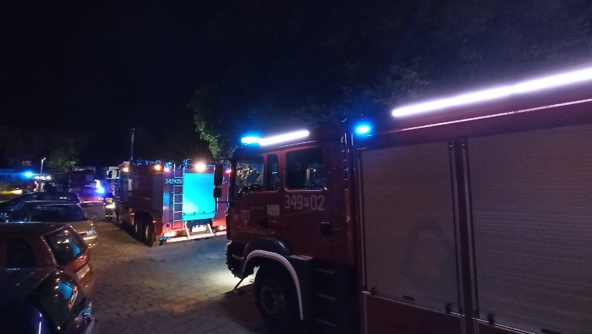 Pożar przy ulicy Ułańskiej w Kaliszu
