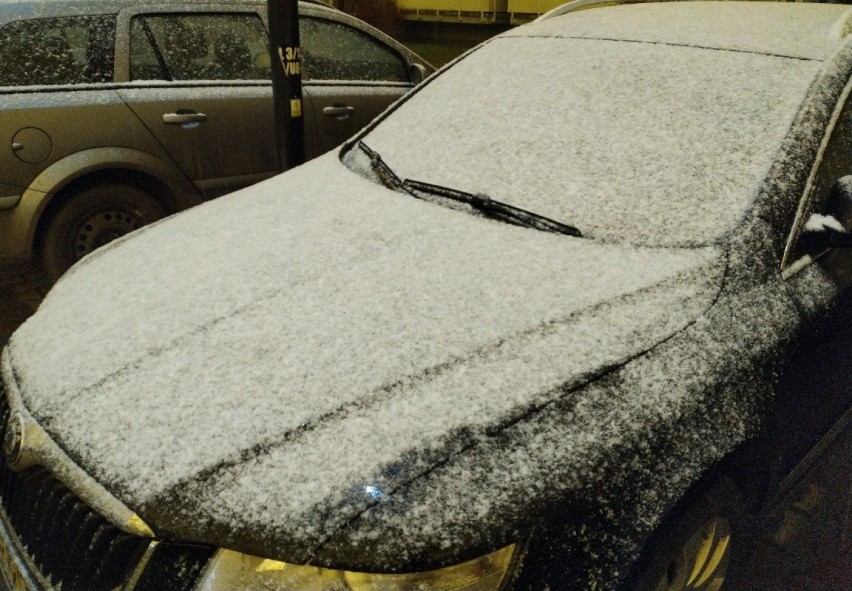 We Wrocławiu spadł pierwszy śnieg. Uwaga! Będzie ślisko (ZOBACZ OSTRZEŻENIE METEO)