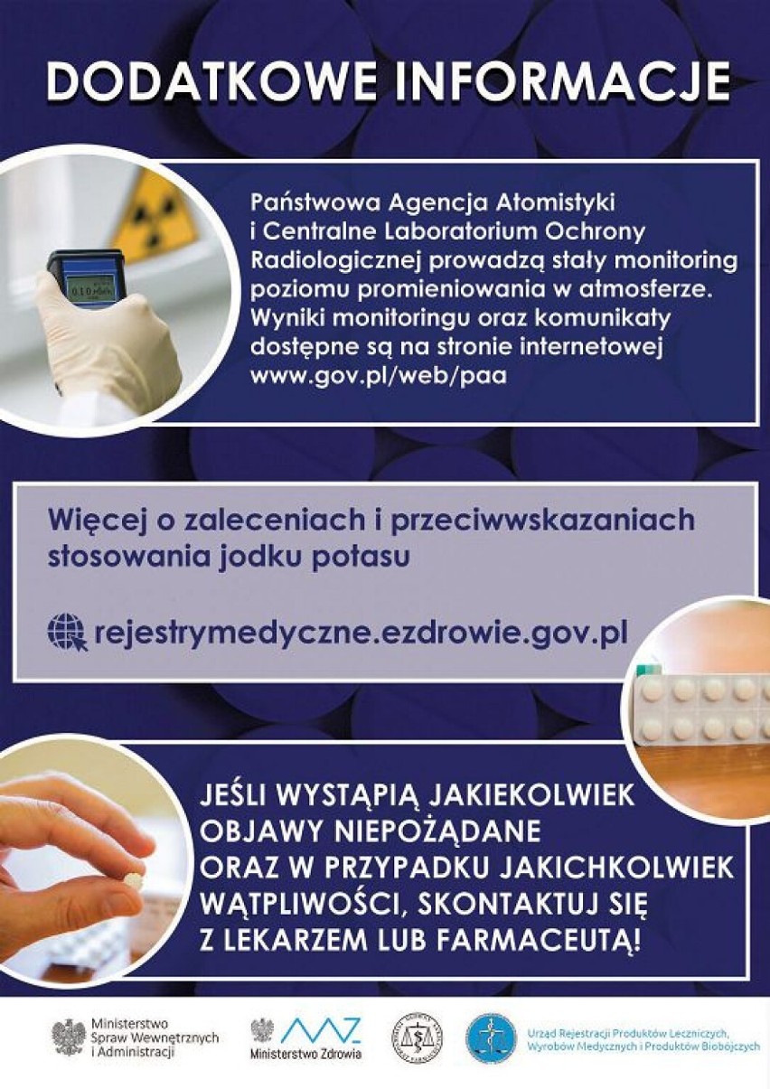 Gmina Zbąszyń. Plan dystrybucji preparatów stabilnego jodu w postaci tabletek jodku potasu, na wypadek wystąpienia zdarzenia radiacyjnego