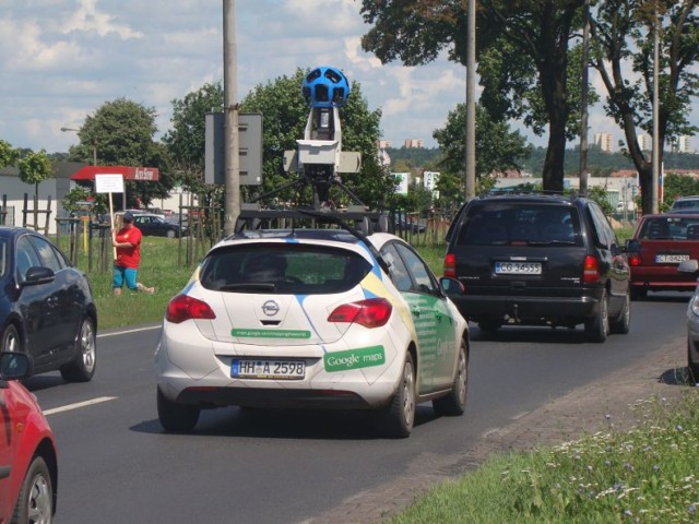 Samochód Google Street View na Szosie Toruńskiej
